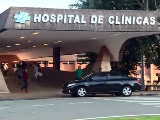 Entrada do Hospital de Clínicas da Unicamp, em Campinas (Foto: Reprodução EPTV)