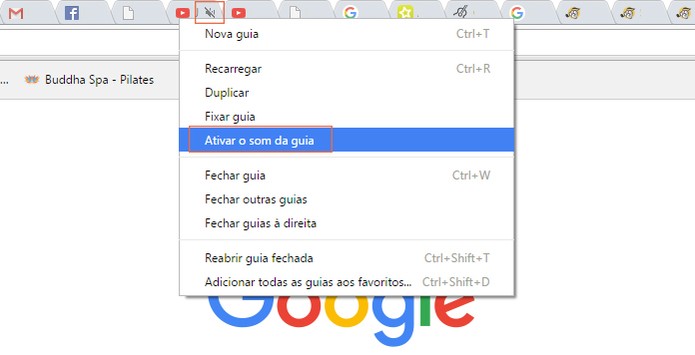 Reative o som da aba quando preferir no Google Chrome (Foto: Reprodução/Barbara Mannara)