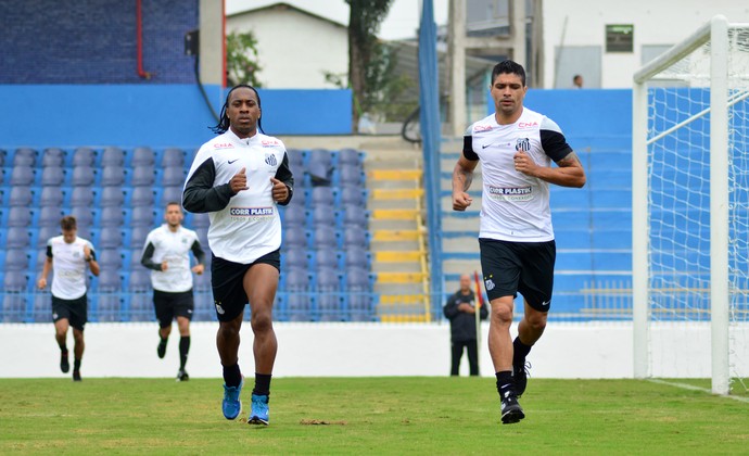 Arouca Renato treino físico Santos São José dos Campos (Foto: Danilo Sardinha/GloboEsporte.com)