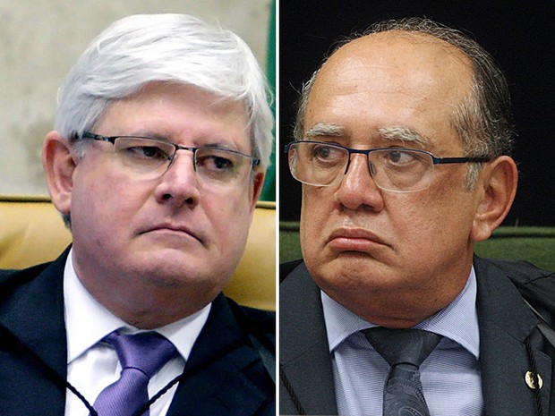 Montagem Rodrigo Janot e Gilmar Mendes