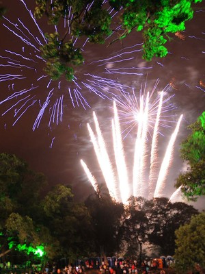 Shows na Quinta da Boa Vista terminam com queima de fogos (Alenxandre Durão / G1)