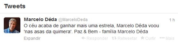 Família do governador utilizou o Twitter pessoal dele para informar sobre a morte (Foto: Reprodução/TV Sergipe)