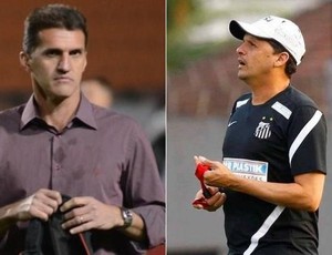 Vagner Mancini, do Atlético-PR, e Claudinei Oliveira, do Santos (Foto: Sites oficiais/Divulgação)