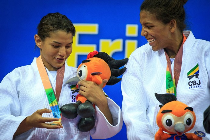 Sarah Menezes e Rafaela Silva nos Jogos Mundiais Militares (Foto: Johnson Barros/Ministério da Defesa)