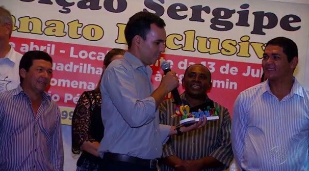 O repórter Rafael Carvalho representou a TV Sergipe no evento (Foto: Divulgação/TV Sergipe)