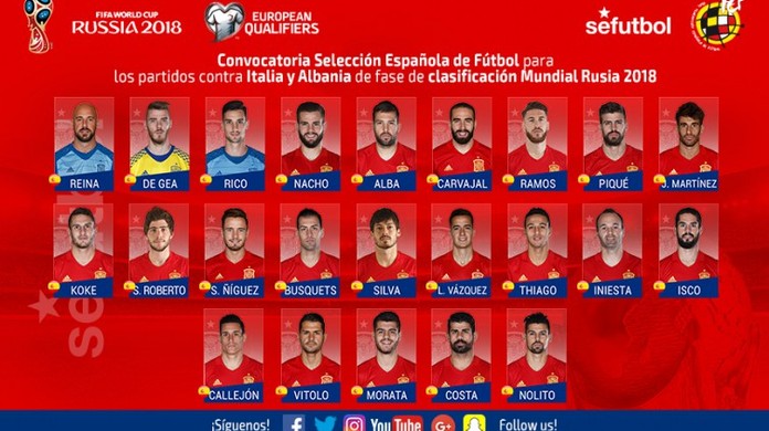 Com Diego Costa Lopetegui Convoca Selecao Espanhola Para Eliminatorias Futebol Internacional Globoesporte Com