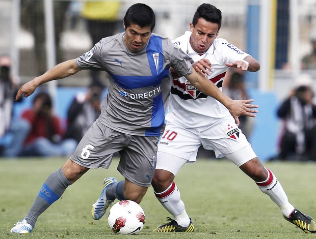 Francisco Silva e Jadson, Universidad Católica e São Paulo (Foto: Agência EFE)