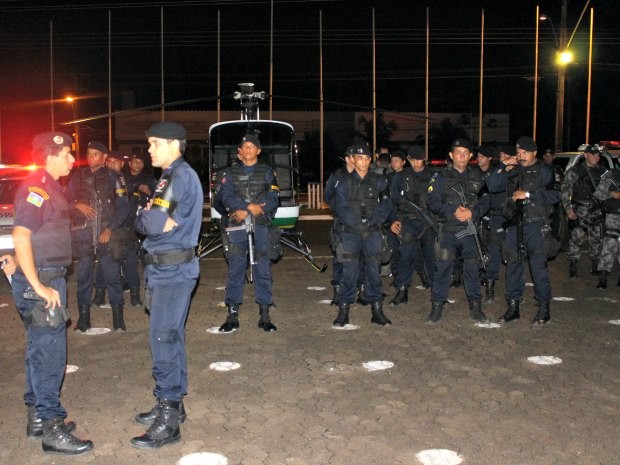 Forças policiais serão reforçadas em toda a cidade durante o fim de semana para garantir a segurança da população (Foto: Larissa Matarésio/G1)