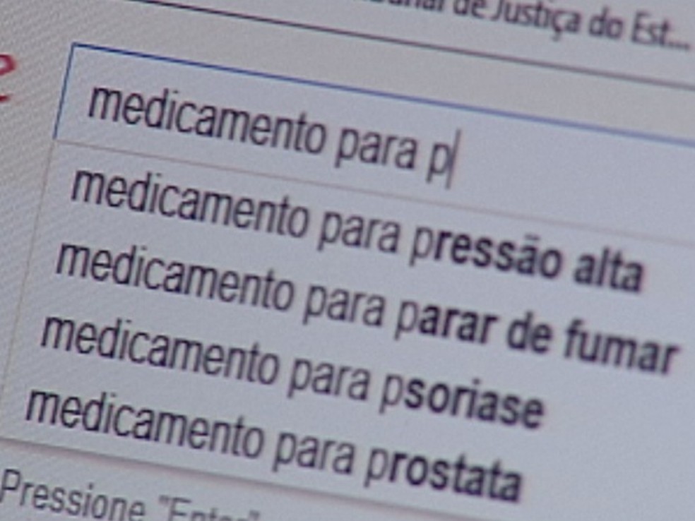 Site de busca é muito usado para automedicação (Foto: Reprodução/TV TEM)