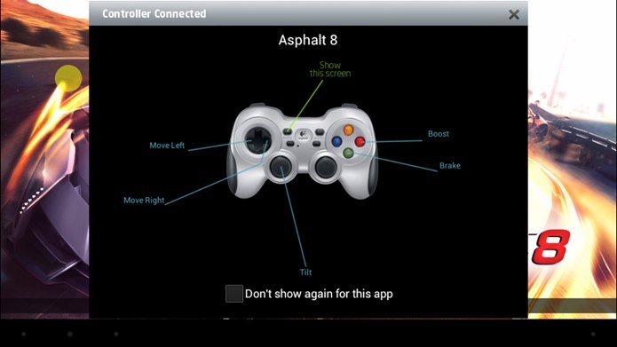 Ao iniciar um game para Android, ele irá mostrar que um controle USB foi conectado ao computador (Foto: Reprodução / Dario Coutinho)