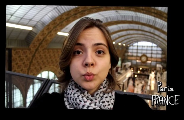 Jéssica Pessoa em 'selfie' tirada em Paris (Foto: Jéssica Pessoa/Arquivo pessoal)