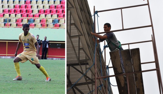 Pelim, do Náuas, se divide entre o futebol e o trabalho formal (Foto: GloboEsporte.com)