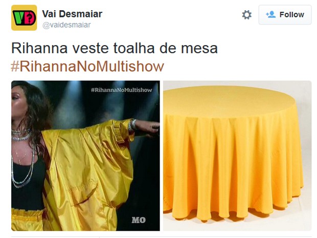 Meme da Rihanna no Rock in Rio (Foto: Reprodução/Twitter)