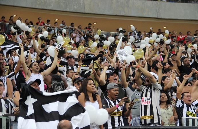Torcida do Botafogo na Arena Amazônia (Foto: Adeilson Albuquerque)