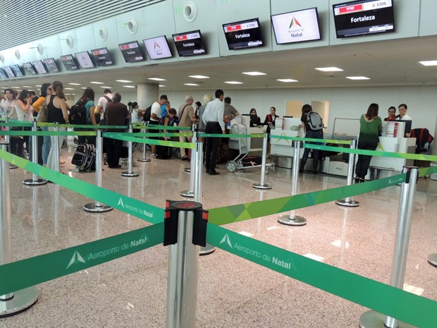 Aeroporto Aluízio Alves recebeu primeiros passageiros neste sábado (Foto: Fred Carvalho/G1)