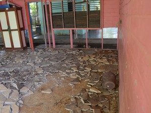 Escola Leonice Dias Borges, a escola será demolida para reforma (Foto: John Pacheco/G1)