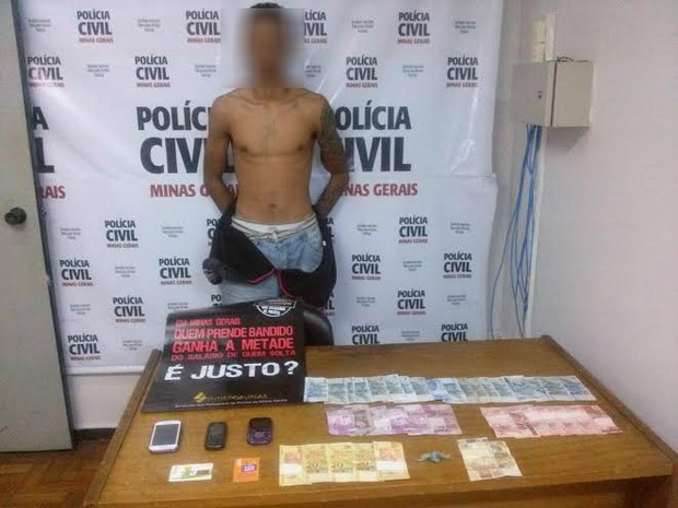 G Homem é preso por suspeita de tráfico de drogas em Curvelo notícias em Grande Minas