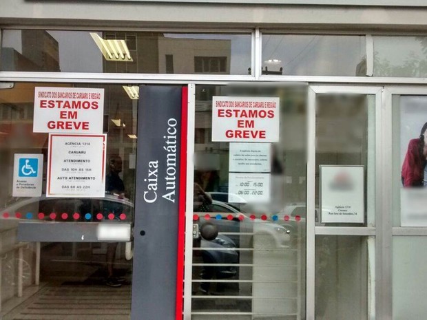 Greve dos bancários teve adesão de 70% das agências em Caruaru (Foto: Divulgação/Sindicato dos Bancários)