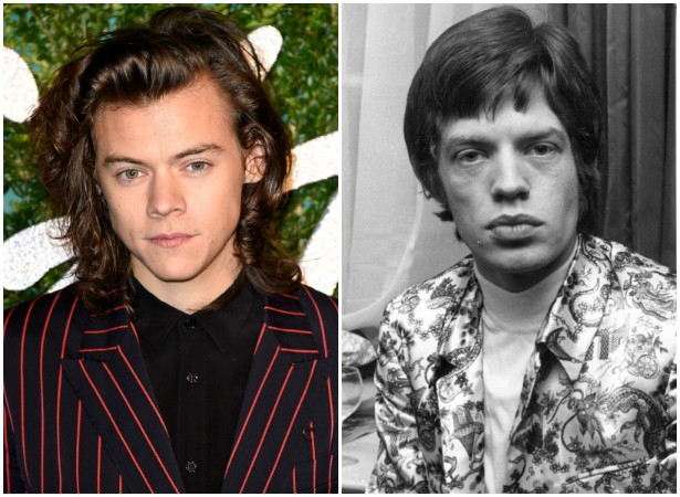 O som do One Direction pode não ter nada a ver com o dos Rolling Stones, mas o integrante da boy band Harry Styles se parece um tanto com Mick Jagger na juventude. (Foto: Getty Images)