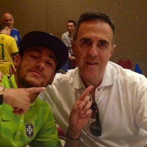 Neymar e o empresário Wagner Ribeiro