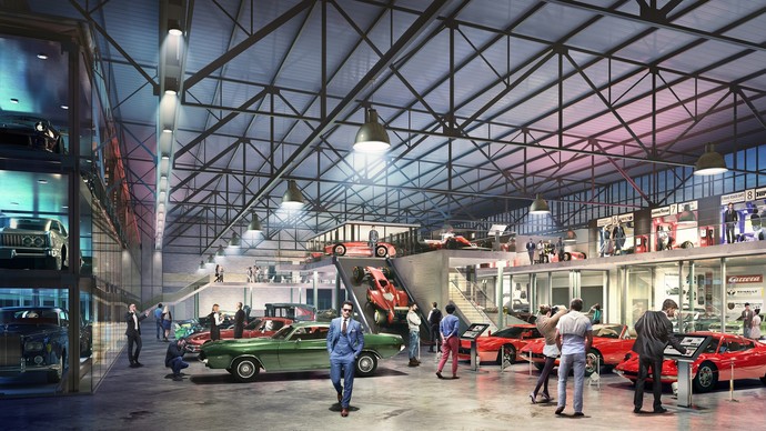 Arte mostra uma prévia de como será o museu Motorworld, da exposição de Michael Schumacher (Foto: Divulgação)