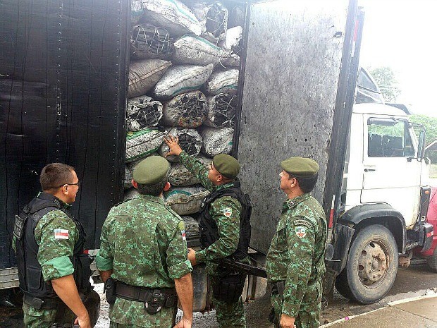 Ao todo, 5,7 toneladas de carvão ilegal foram apreendidas (Foto: Divulgação/Batalhão Ambiental)