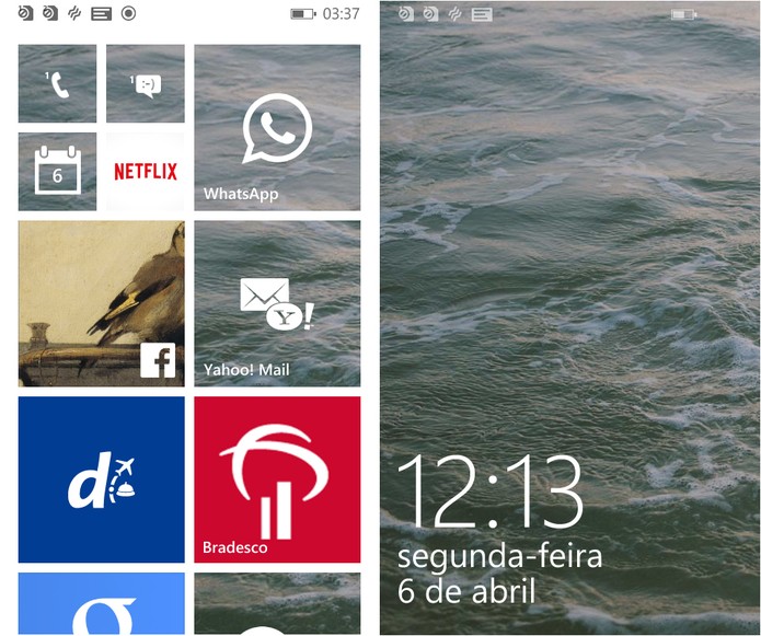 O sistema do Lumia 435 é o Windows Phone 8.1, que tem interface bonita e intuitiva (Foto: Reprodução/Caio Bersot) O sistema do Lumia 435 é o Windows Phone 8.1, que tem interface bonita e intuitiva (Foto: Reprodução/Caio Bersot)