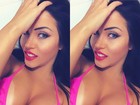 Claudia Alende compartilha foto sexy na web e fã pede: 'sem make e lente'