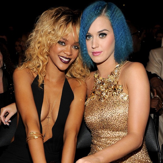 Rihanna e Katy Perry no Grammy de 2012 (Foto: Getty Images) Rihanna e Katy Perry no Grammy de 2012 (Foto: Getty Images)