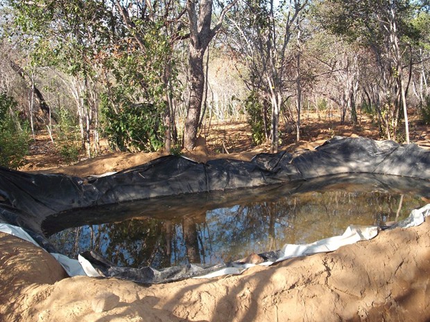 Além da droga, foi encontrada uma barreira para desviar água e irrigar plantação. (Foto: Divulgação/Polícia Civil)