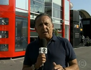 Galvão Bueno no GP da Itália (Foto: TV Globo)