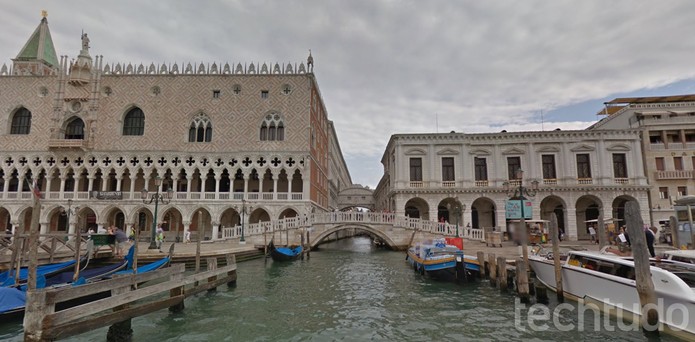 É possível passear pelas ruas alagadas de Veneza com o Google Street View (Foto: Reprodução/Barbara Mannara) É possível passear pelas ruas alagadas de Veneza com o Google Street View (Foto: Reprodução/Barbara Mannara)