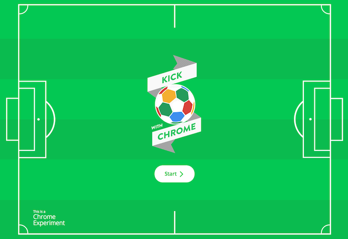 Jogue games com tema de futebol em seu Chrome para smartphones e tablets (Foto: Reprodução/Kick with Chrome)