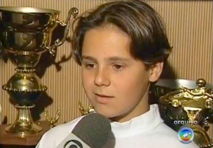Felipe Massa, criança, em entrevista, em Botucatu (Foto: Reprodução / TV TEM) Felipe Massa, criança, em entrevista, em Botucatu (Foto: Reprodução / TV TEM)