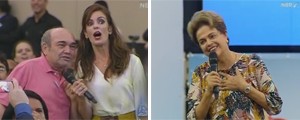 Dilma recebe declaração e agradece elogio de que está 'muito bonita' (Reprodução/NBR)