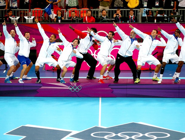 França comemoração handebol olimpíadas (Foto: Reuters)