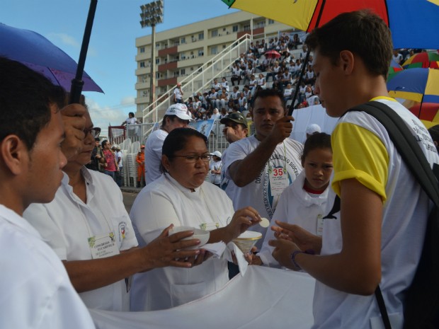 Congresso Eucarístico Diocesano, Macapá, Amapá, eucaristia, comunhão, Diocese de Macapá, (Foto: Fabiana Figueiredo/G1)