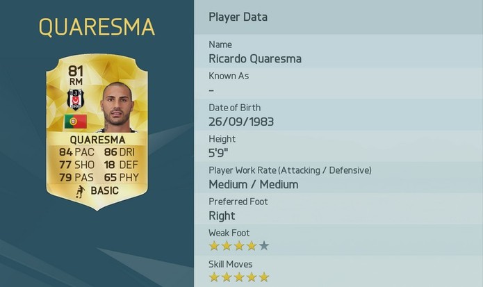 Quaresma (Divulgação/EA Sports)