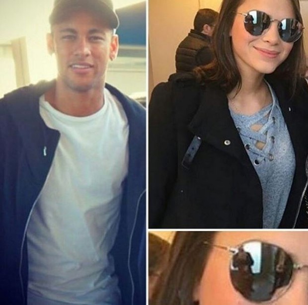 Fãs veêm reflexo de Neymar no óculos de Bruna Marquezine em Barcelona (Foto: Instagram / Reprodução)