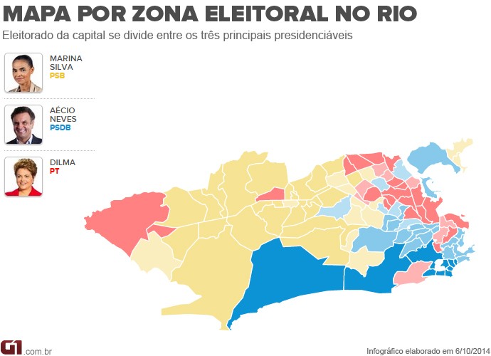 Mapa por zona - Rio