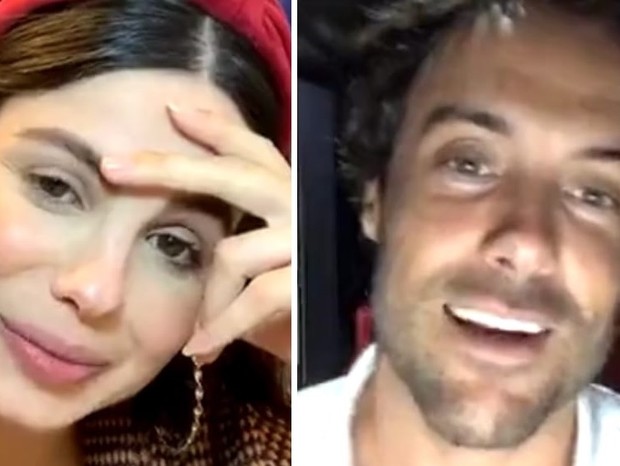 Sthefany e Kayky Brito conversam em live (Foto: Reprodução/Instagram) Sthefany e Kayky Brito conversam em live (Foto: Reprodução/Instagram)