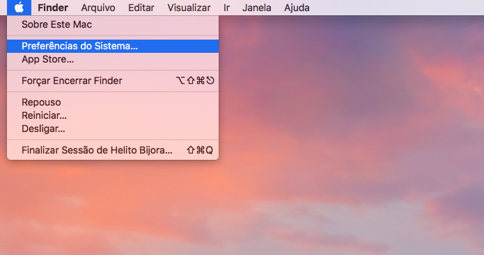 Acesse as configurações do macOS (Foto: Reprodução/Helito Bijora)
