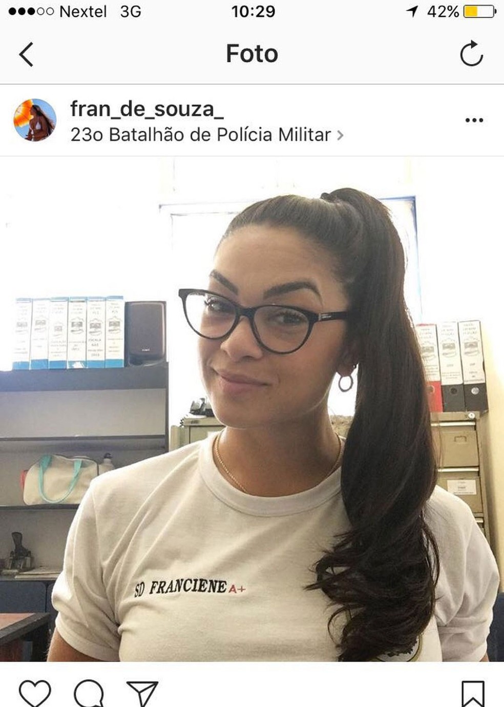 Franciene era policial militar  (Foto: (Foto: Reprodução / redes sociais) )