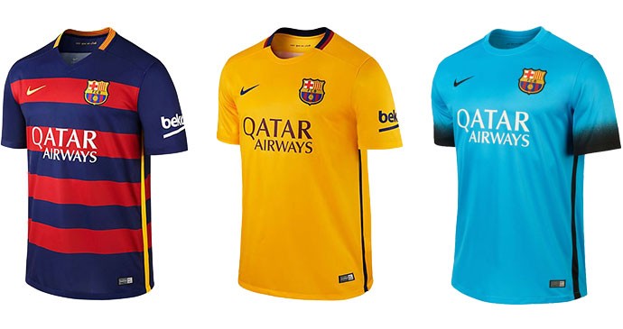 Montagem Camisas Barcelona Champions