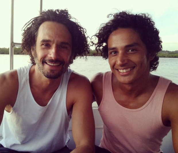 Rodrigo Santoro e Diyo Coêlho nos bastidores da novela Velho Chico (Foto: Reprodução/Instagram)