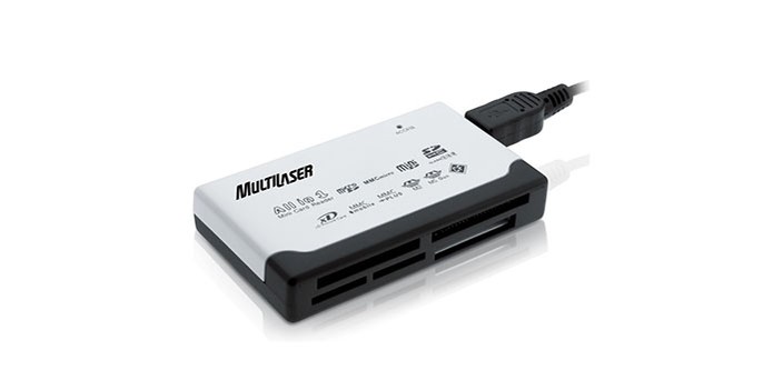 Adaptador para cartão de memória pode ser conectado no notebook via USB (Foto: Divulgação/Multilaser)