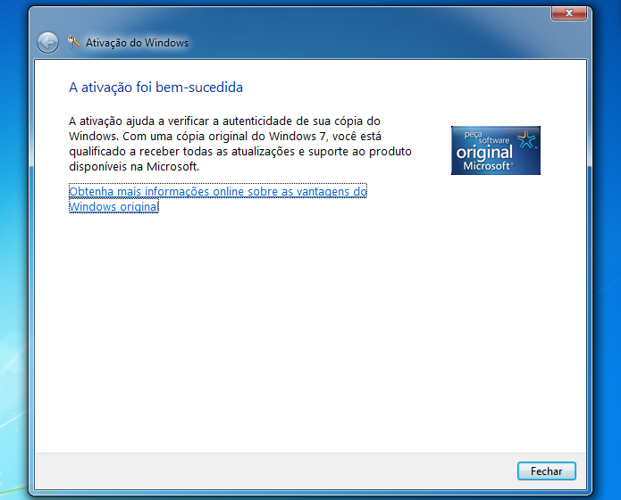 ativacao do windows 7