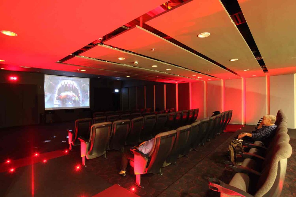 Cinema no aeroporto de Changi, na Cingapura (Foto: Changi Airport Group/Divulga&ccedil;&atilde;o)