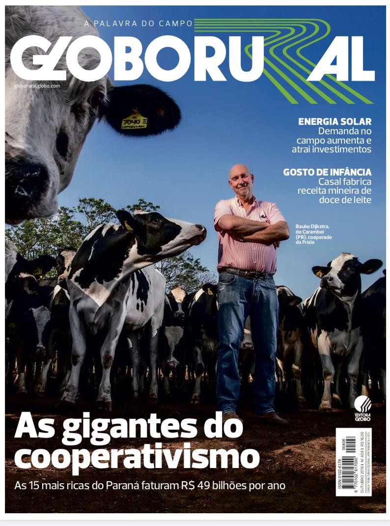 Capa da Revista Globo Rural de outubro de 2019, com a reportagem premiada (Foto: Reprodução)