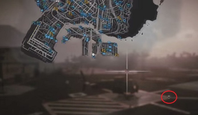 Localização do porta aviões (Foto: Reprodução)